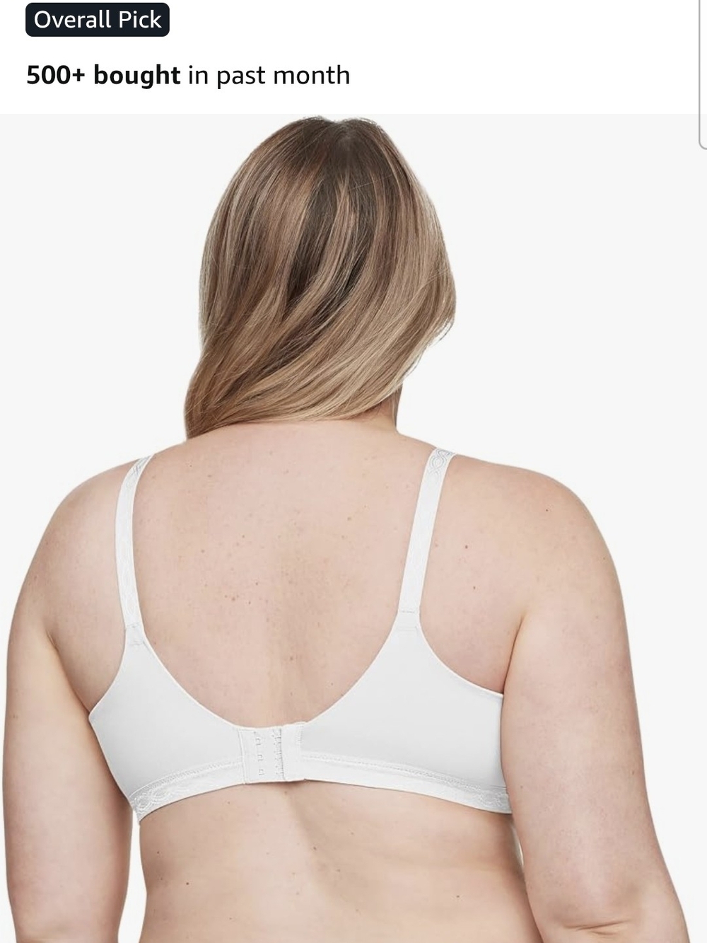 Warner's White Seamless Back-Smoothing Bra